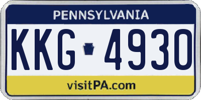 PA license plate KKG4930