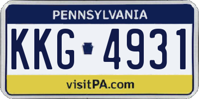 PA license plate KKG4931
