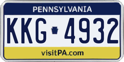 PA license plate KKG4932