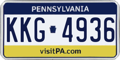 PA license plate KKG4936