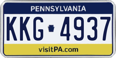 PA license plate KKG4937