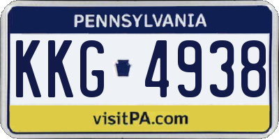 PA license plate KKG4938