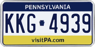 PA license plate KKG4939