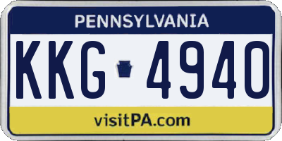 PA license plate KKG4940