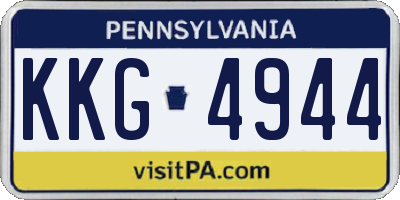 PA license plate KKG4944
