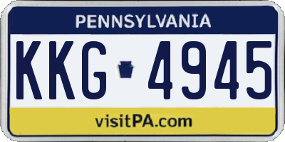 PA license plate KKG4945