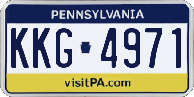 PA license plate KKG4971