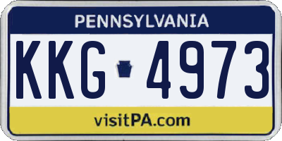 PA license plate KKG4973