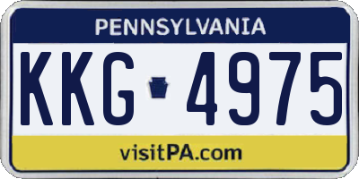 PA license plate KKG4975