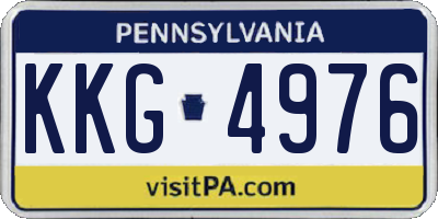 PA license plate KKG4976