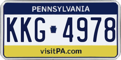 PA license plate KKG4978