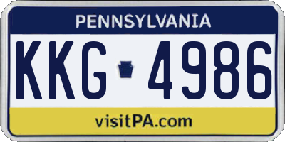 PA license plate KKG4986
