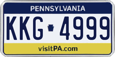 PA license plate KKG4999