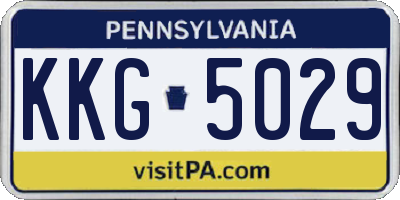 PA license plate KKG5029