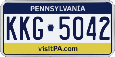 PA license plate KKG5042