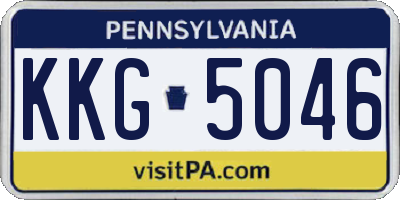 PA license plate KKG5046