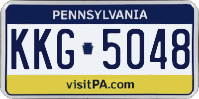 PA license plate KKG5048