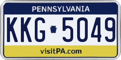 PA license plate KKG5049