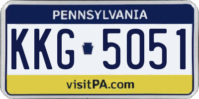 PA license plate KKG5051