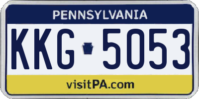 PA license plate KKG5053