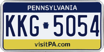 PA license plate KKG5054