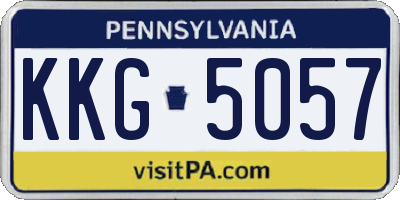 PA license plate KKG5057