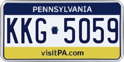 PA license plate KKG5059