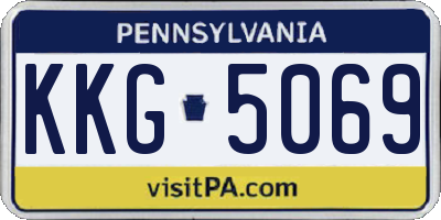 PA license plate KKG5069