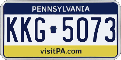 PA license plate KKG5073