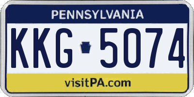 PA license plate KKG5074