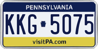 PA license plate KKG5075