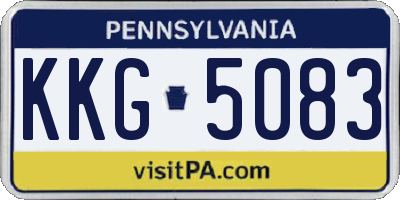 PA license plate KKG5083