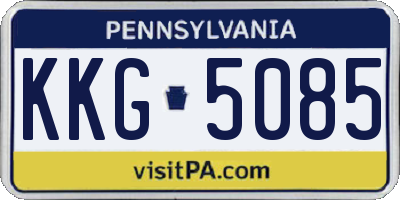 PA license plate KKG5085