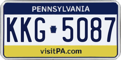 PA license plate KKG5087