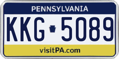 PA license plate KKG5089