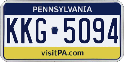 PA license plate KKG5094