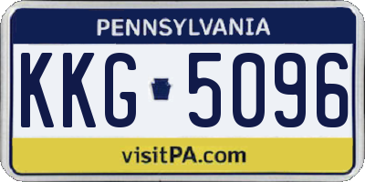 PA license plate KKG5096
