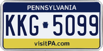 PA license plate KKG5099