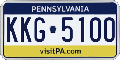 PA license plate KKG5100