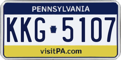 PA license plate KKG5107