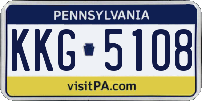 PA license plate KKG5108