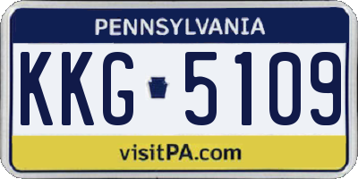 PA license plate KKG5109