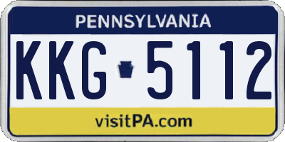 PA license plate KKG5112