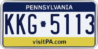 PA license plate KKG5113