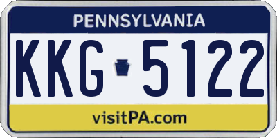 PA license plate KKG5122