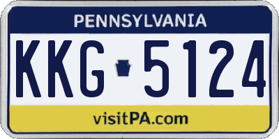PA license plate KKG5124