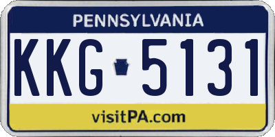 PA license plate KKG5131