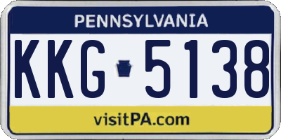 PA license plate KKG5138