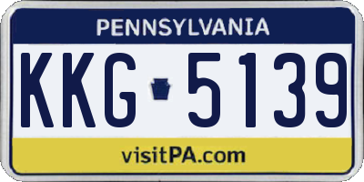 PA license plate KKG5139