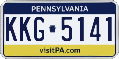 PA license plate KKG5141